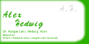 alex hedwig business card